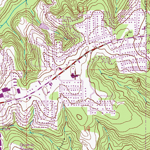 Topographic Map of Rucker Boulevard Elementary School, AL