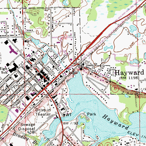 Topographic Map of Smith Lake Creek, WI