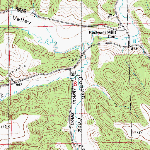 Topographic Map of Cutler Creek, WI