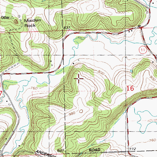 Topographic Map of Smoky Hollow Creek, WI