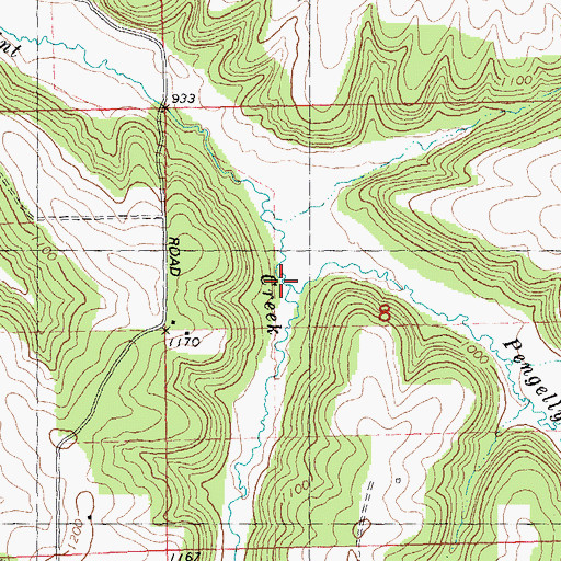 Topographic Map of Pengelly Creek, WI