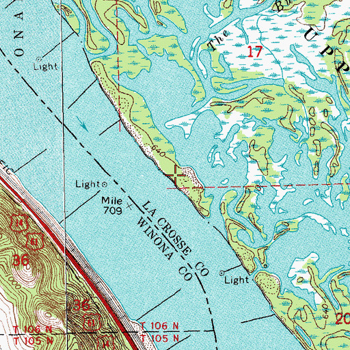 Topographic Map of Winters Landing, WI