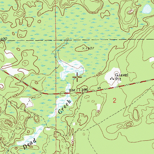 Topographic Map of Dead Creek Spring, WI