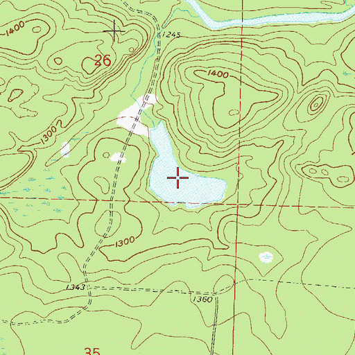 Topographic Map of Jutra Lake, WI