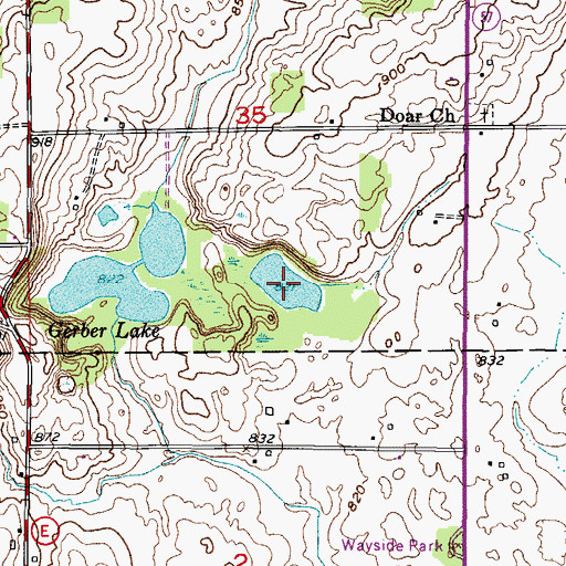 Topographic Map of Bullet Lake, WI