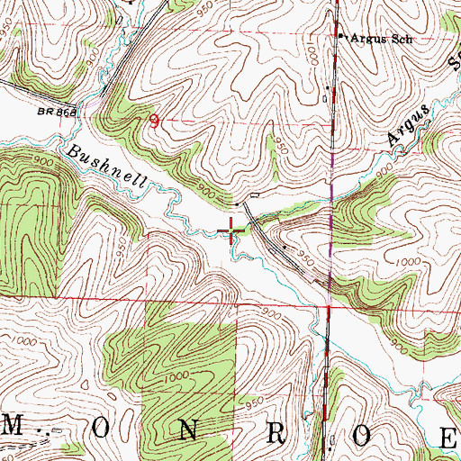 Topographic Map of Argus School Branch, WI