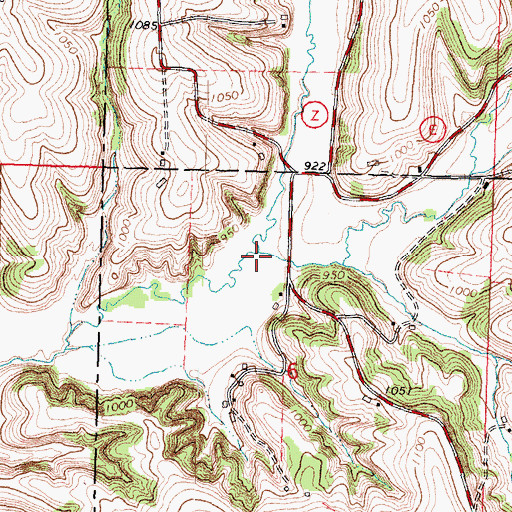 Topographic Map of German Valley Branch, WI
