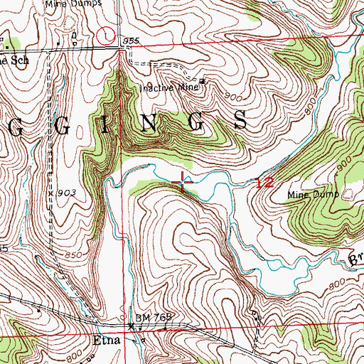 Topographic Map of Spring Branch, WI