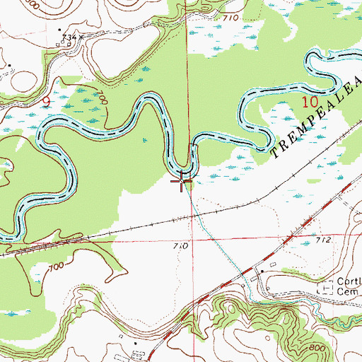 Topographic Map of Trout Run Creek, WI
