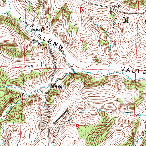 Topographic Map of Schmidt Creek, WI