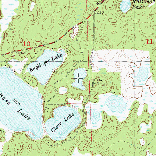 Topographic Map of Arrowhead Lake, WI