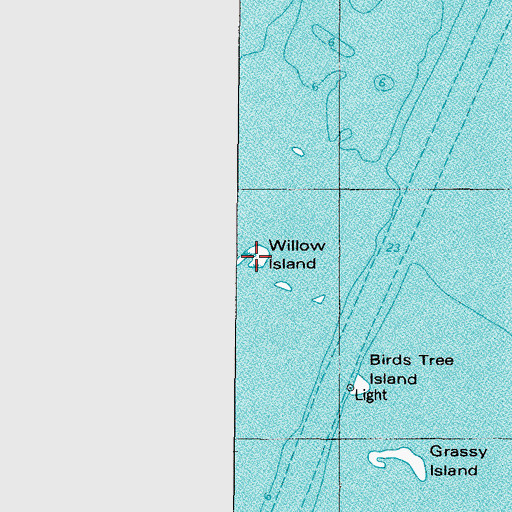 Topographic Map of Willow Island, WI
