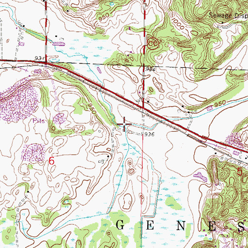 Topographic Map of Wales Creek, WI