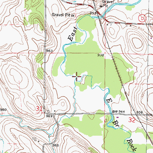 Topographic Map of No Name Creek, WI
