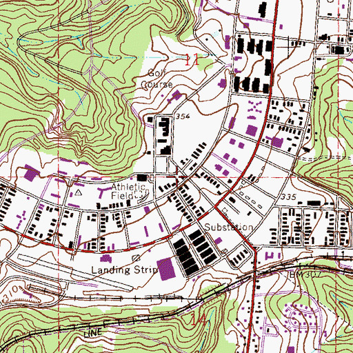 Topographic Map of Fifth Avenue Chapel, AL
