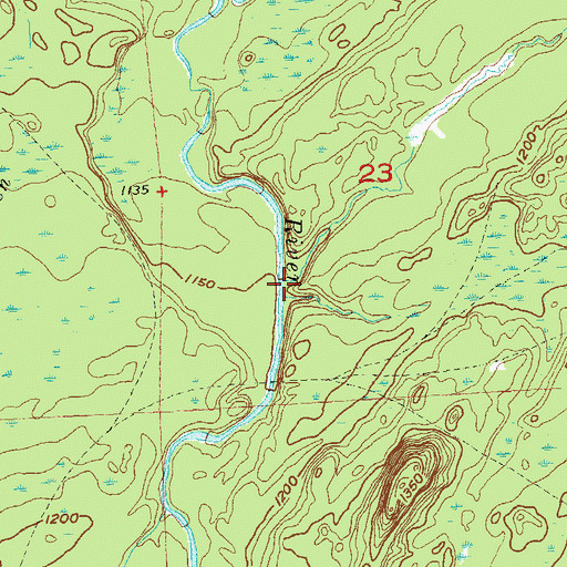 Topographic Map of Chase Creek, WI