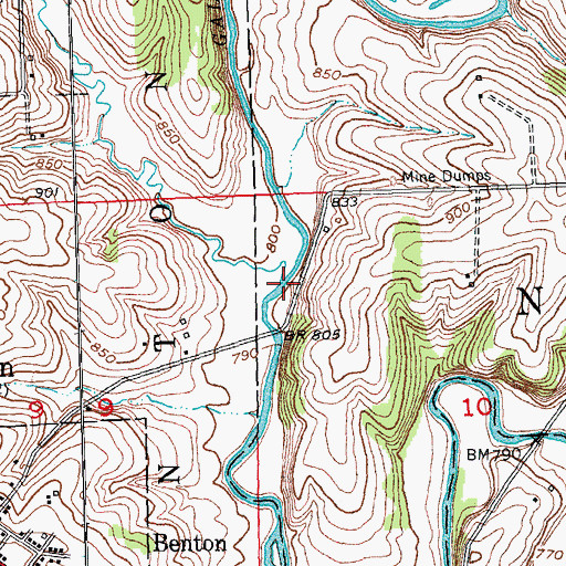 Topographic Map of Blacks Creek, WI
