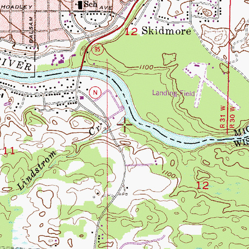 Topographic Map of Lindstrom Creek, WI