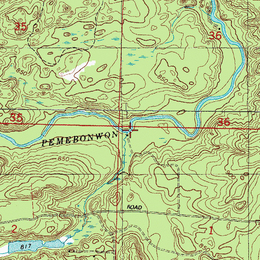 Topographic Map of Silver Creek, WI