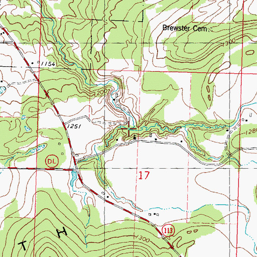 Topographic Map of Griegol Gulch, WI