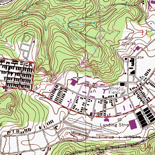 Topographic Map of United States Army Aeromedical Center Lyster Army Hospital, AL