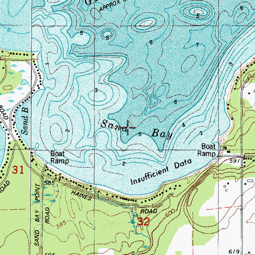 Topographic Map of Sand Bay, WI