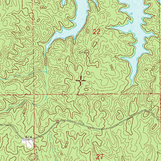 Topographic Map of Thomas Mine, AL