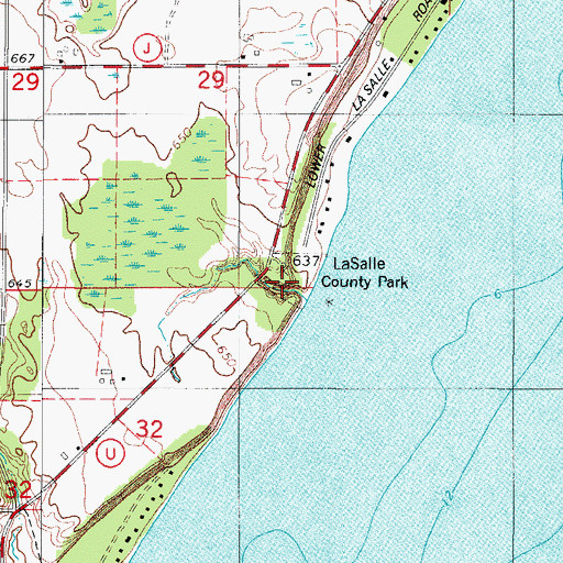 Topographic Map of La Salle Park, WI