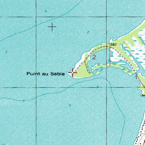 Topographic Map of Point Sable, WI