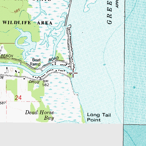 Topographic Map of Suamico River, WI