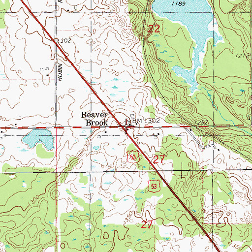 Topographic Map of Beaver Brook, WI