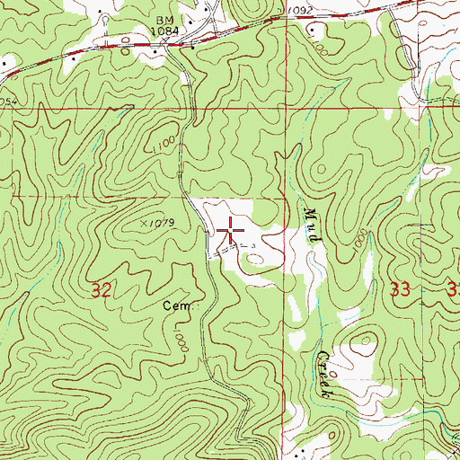 Topographic Map of Great Southern Number One Mine, AL
