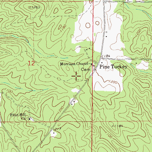 Topographic Map of Wallace Number Two Mine, AL