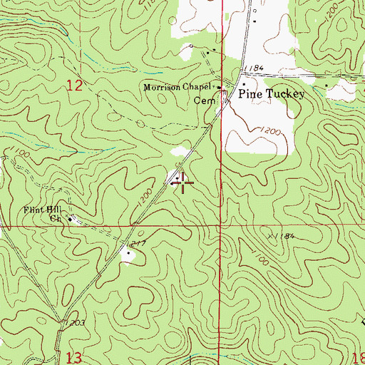 Topographic Map of Wallace Number One Mine, AL
