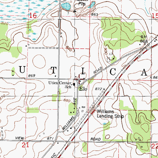 Topographic Map of Elo, WI