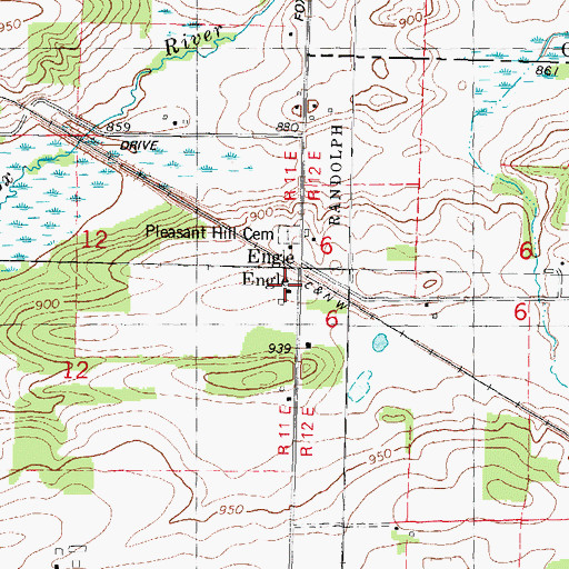 Topographic Map of Ingle, WI