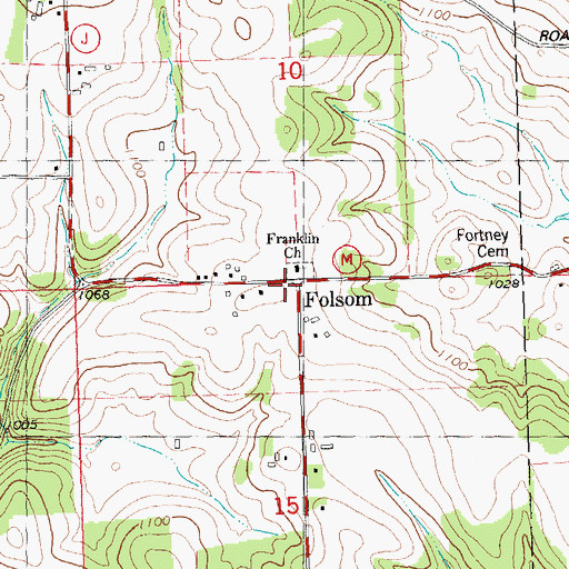 Topographic Map of Folsom, WI