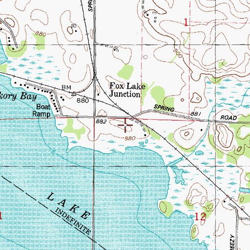 Topographic Map of Fox Lake Junction, WI