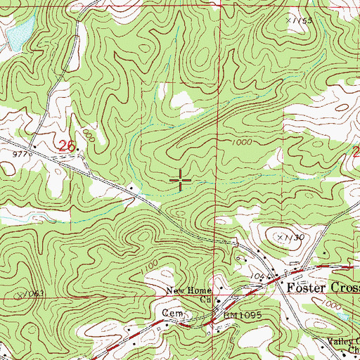 Topographic Map of Tennant Prospect, AL