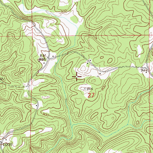 Topographic Map of New Number One Mine, AL