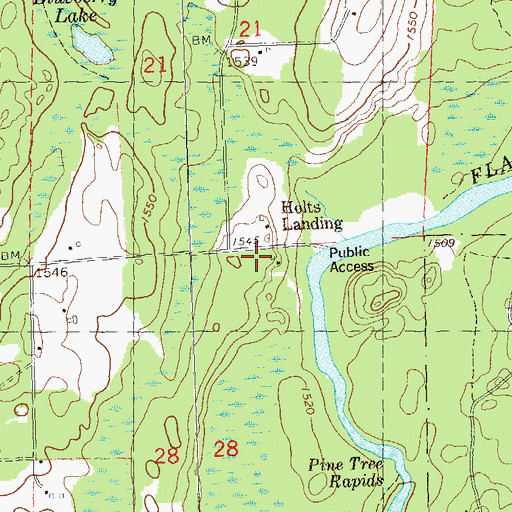 Topographic Map of Holts Landing, WI
