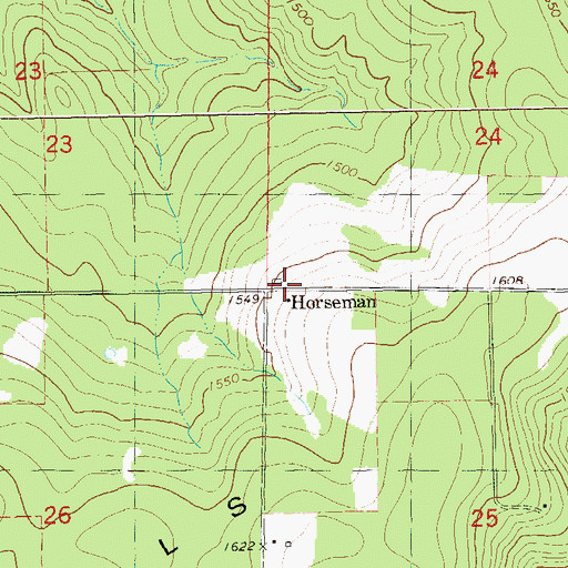 Topographic Map of Horseman, WI