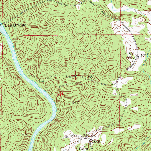 Topographic Map of Vickers Number One Mine, AL