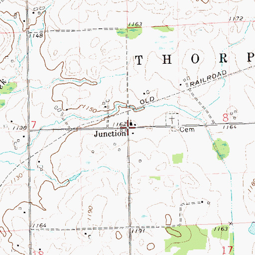 Topographic Map of Junction, WI