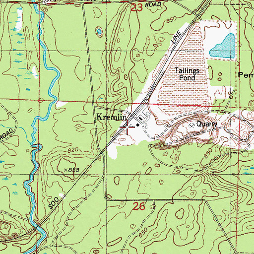 Topographic Map of Kremlin, WI