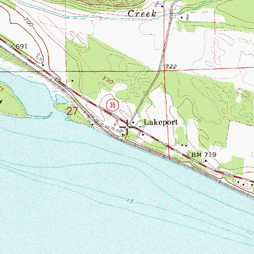 Topographic Map of Lakeport, WI