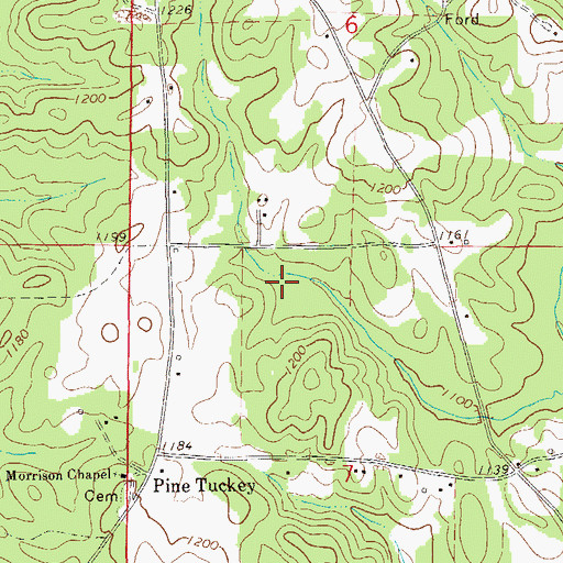 Topographic Map of Weeks Mine, AL