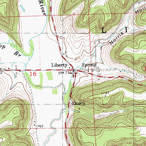 Topographic Map of Liberty, WI
