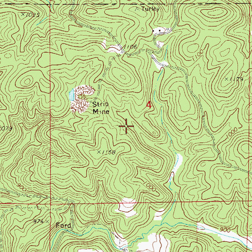 Topographic Map of Friendship Number Two Mine, AL