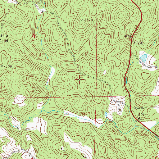 Topographic Map of Spring Hill Number One Mine, AL